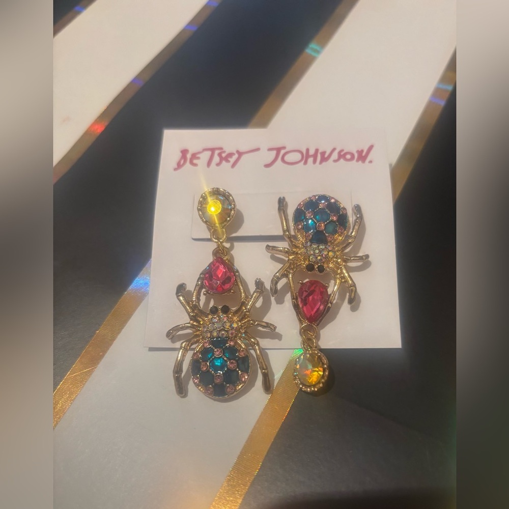 Betsey Johnson Spider Earrings